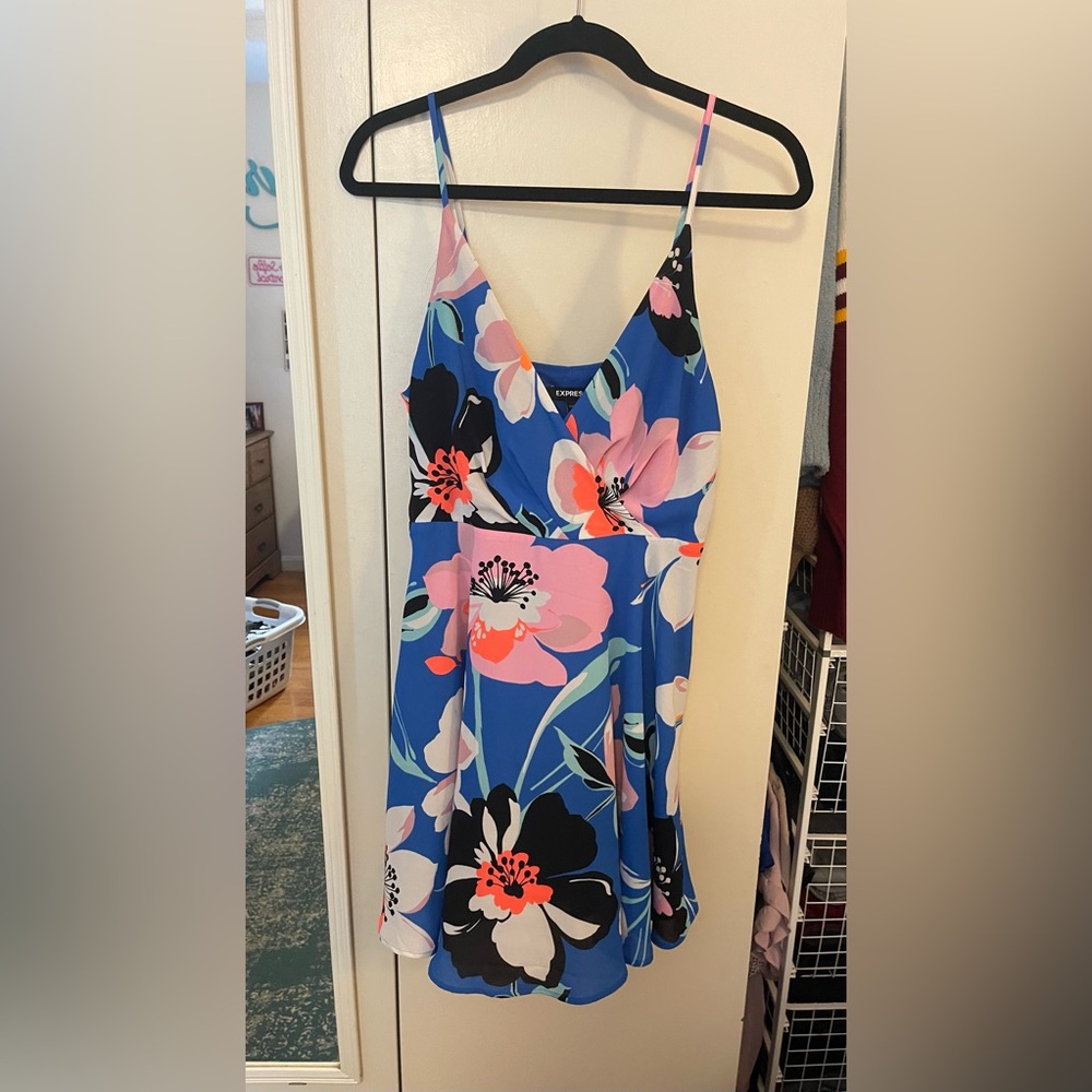 Express floral colorful mini summer dress